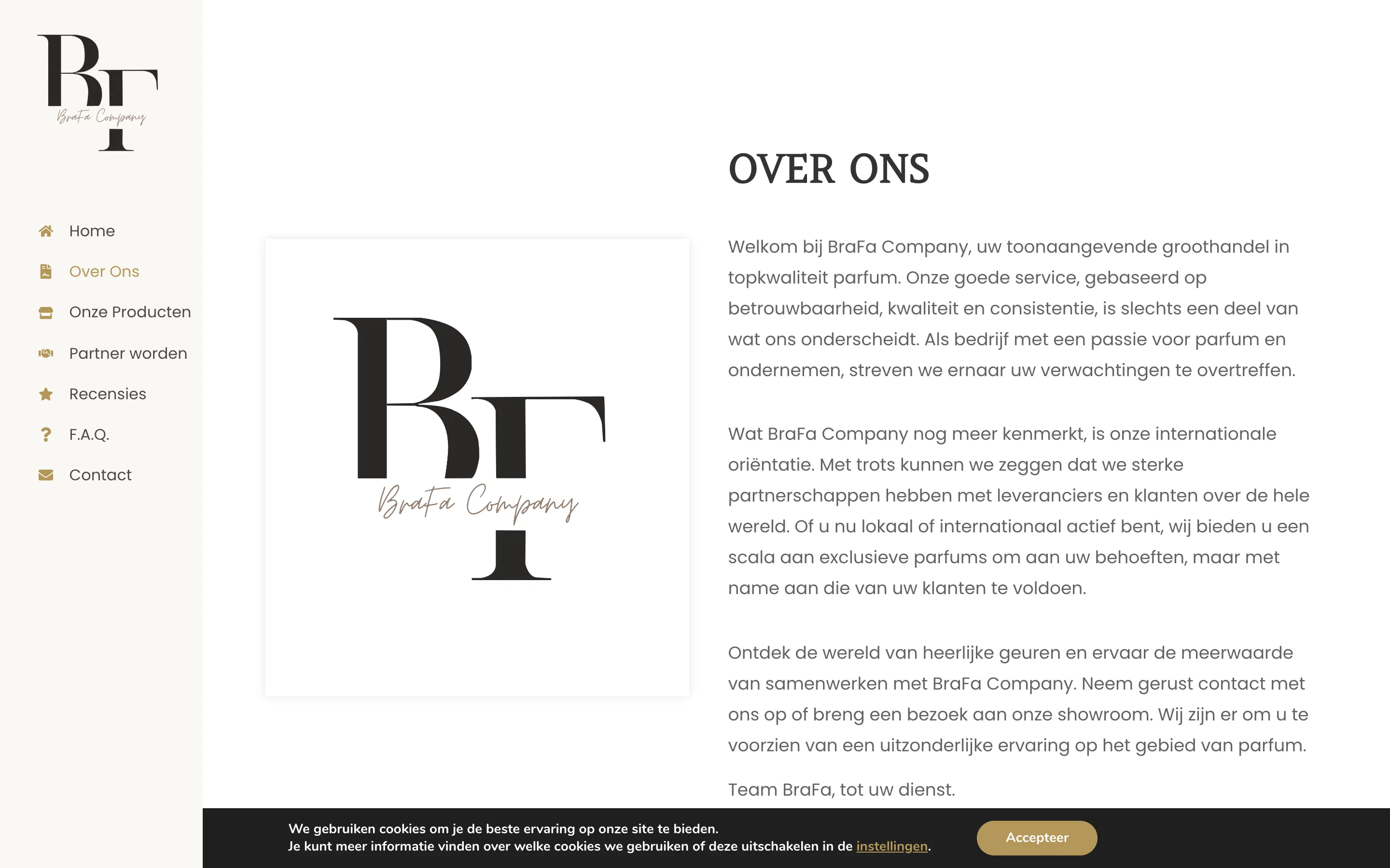 De sectie Over ons van BraFa Company