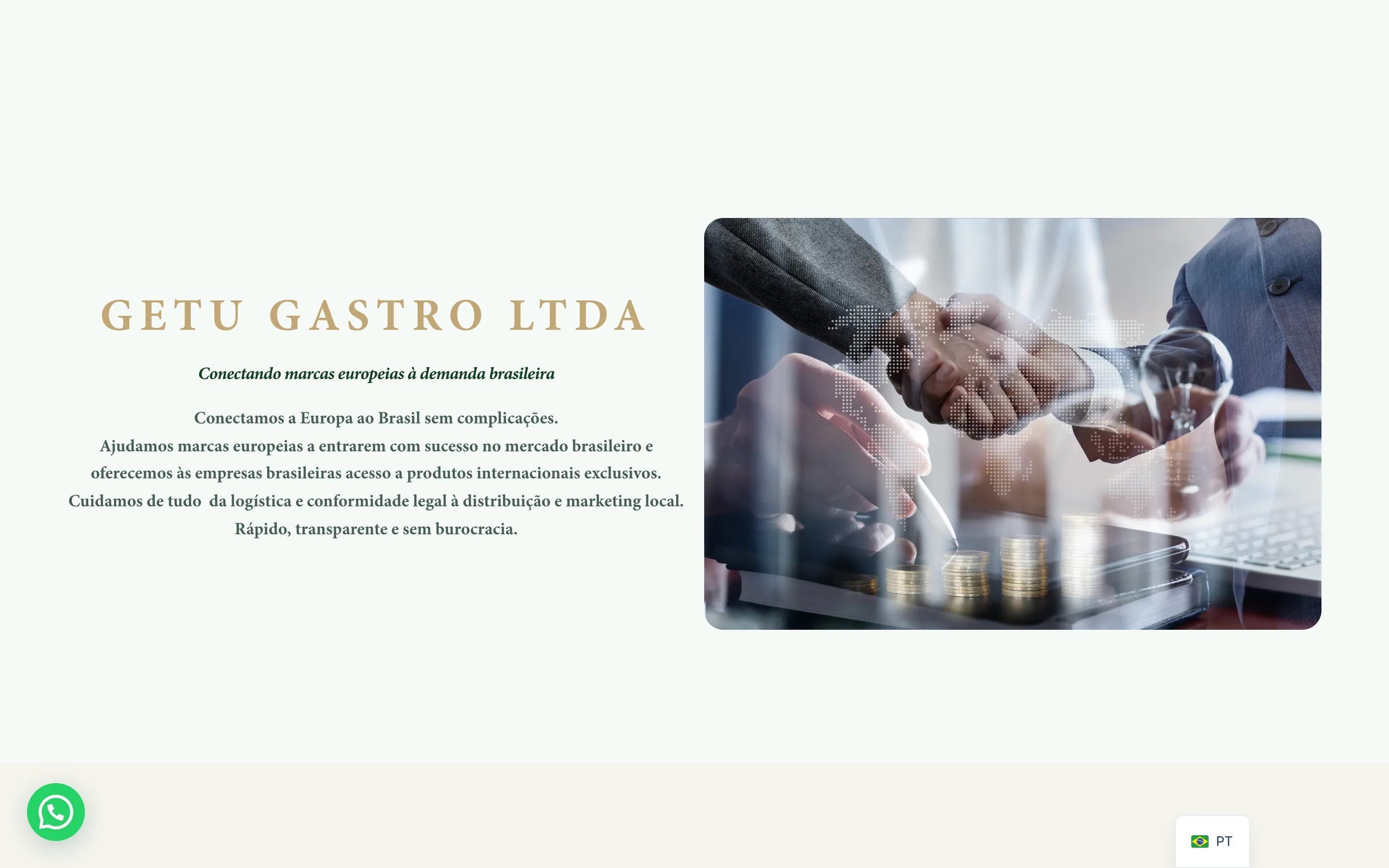 De website die RVD Webdesign maakte voor Getu Gastro