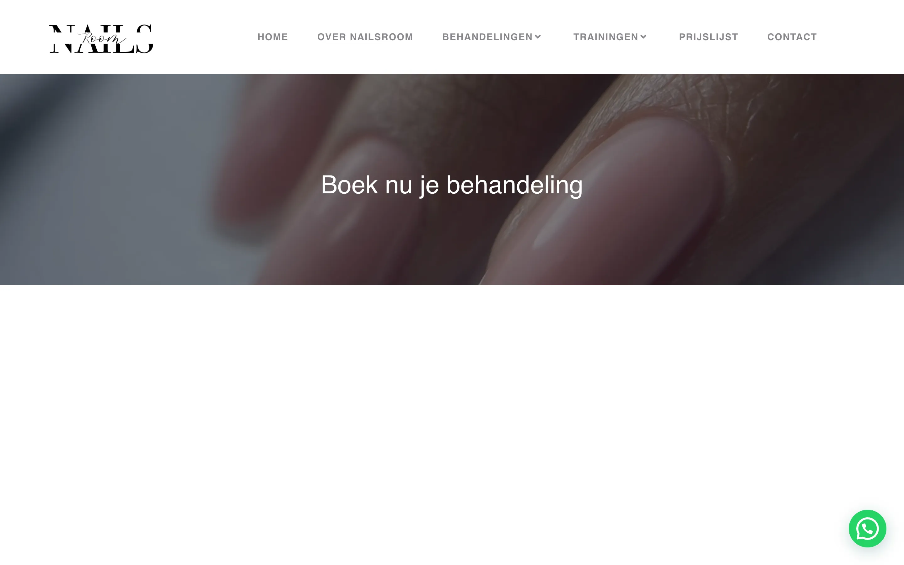 De pagina Afspraak maken van Nailsroom
