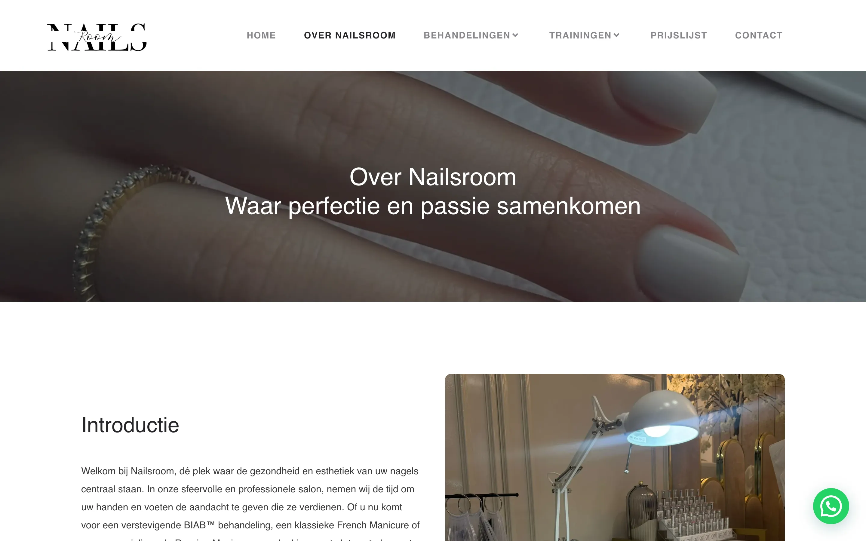 De pagina Over Nailsroom